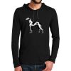 100% Ring Spun Cotton Long Sleeve Hooded T Shirt Thumbnail