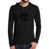 100% Ring Spun Cotton Long Sleeve Hooded T Shirt Thumbnail