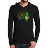 100% Ring Spun Cotton Long Sleeve Hooded T Shirt Thumbnail