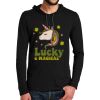 100% Ring Spun Cotton Long Sleeve Hooded T Shirt Thumbnail