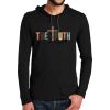 100% Ring Spun Cotton Long Sleeve Hooded T Shirt Thumbnail