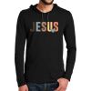 100% Ring Spun Cotton Long Sleeve Hooded T Shirt Thumbnail