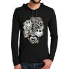 100% Ring Spun Cotton Long Sleeve Hooded T Shirt Thumbnail