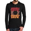 100% Ring Spun Cotton Long Sleeve Hooded T Shirt Thumbnail