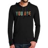 100% Ring Spun Cotton Long Sleeve Hooded T Shirt Thumbnail