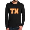 100% Ring Spun Cotton Long Sleeve Hooded T Shirt Thumbnail