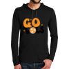 100% Ring Spun Cotton Long Sleeve Hooded T Shirt Thumbnail