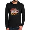 100% Ring Spun Cotton Long Sleeve Hooded T Shirt Thumbnail