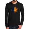 100% Ring Spun Cotton Long Sleeve Hooded T Shirt Thumbnail