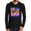 100% Ring Spun Cotton Long Sleeve Hooded T Shirt Thumbnail