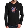 100% Ring Spun Cotton Long Sleeve Hooded T Shirt Thumbnail